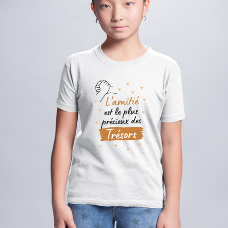 T-Shirt Enfant L'amitié le plus précieux des trésors Blanc
