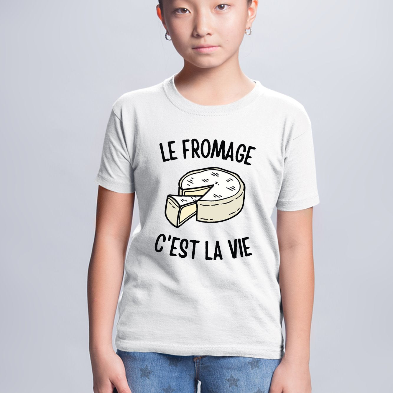 T-Shirt Enfant Le fromage c'est la vie Blanc