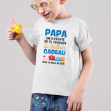 T-Shirt Enfant Le meilleur cadeau pour papa Blanc