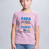 T-Shirt Enfant Le meilleur cadeau pour papa Rose