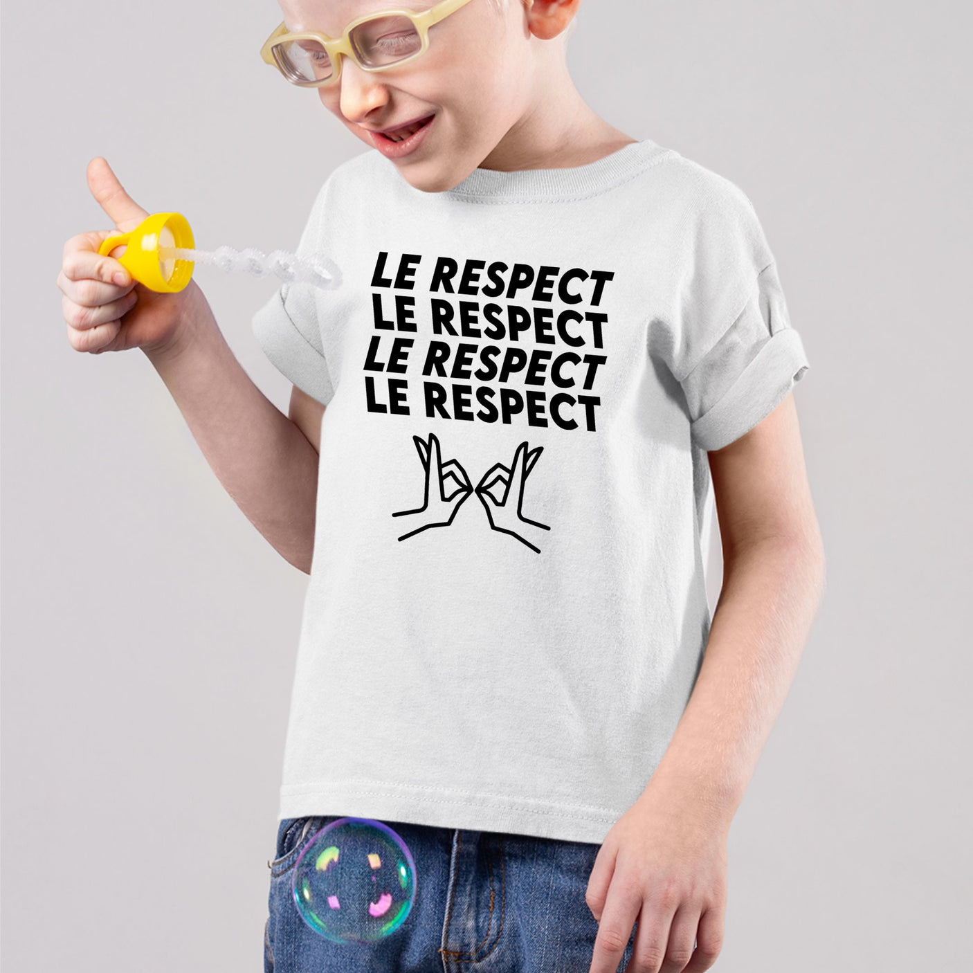 T-Shirt Enfant Le respect Blanc