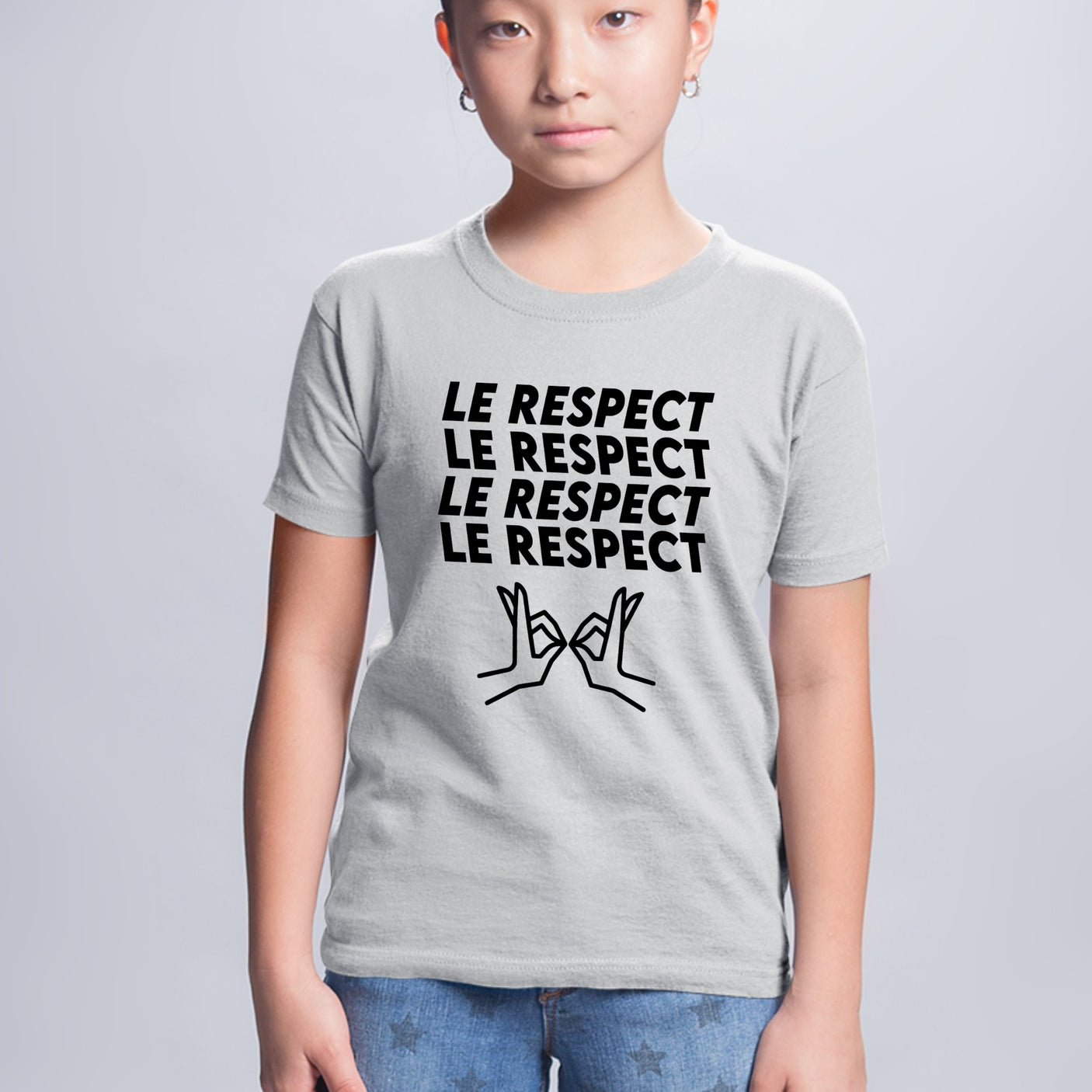 T-Shirt Enfant Le respect Gris