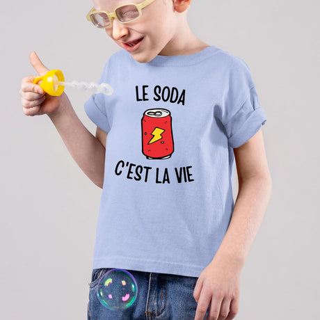 T-Shirt Enfant Le soda c'est la vie Bleu