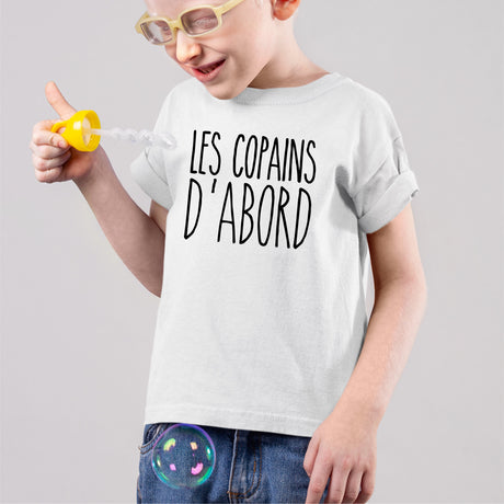 T-Shirt Enfant Les copains d'abord Blanc