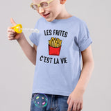 T-Shirt Enfant Les frites c'est la vie Bleu