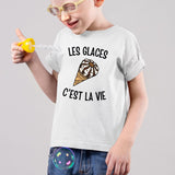 T-Shirt Enfant Les glaces c'est la vie Blanc