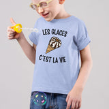 T-Shirt Enfant Les glaces c'est la vie Bleu