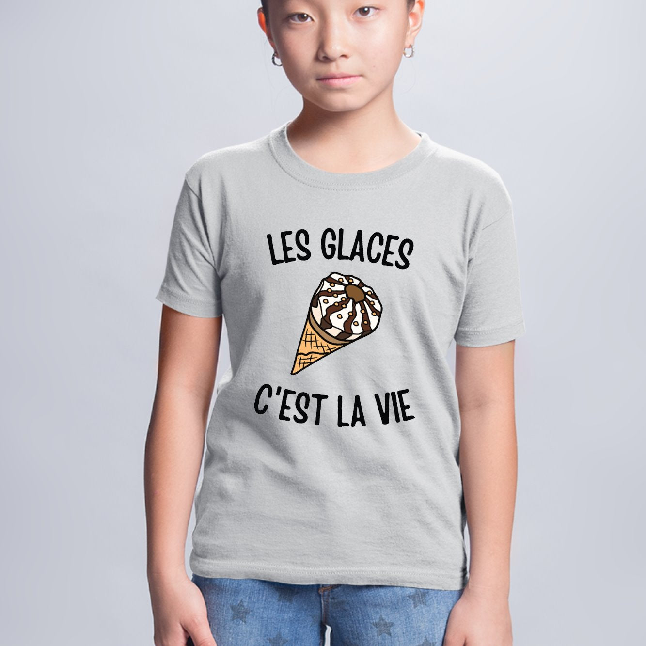 T-Shirt Enfant Les glaces c'est la vie Gris