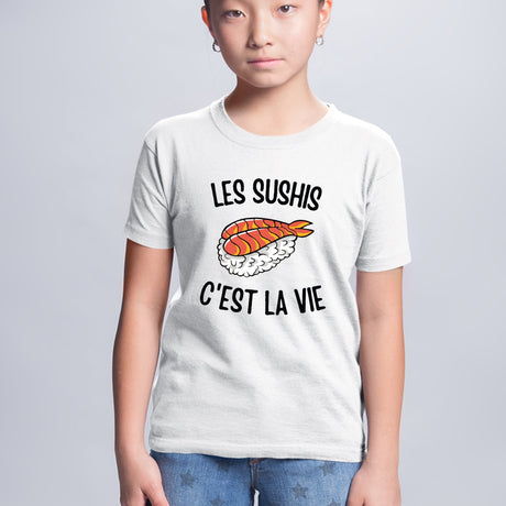 T-Shirt Enfant Les sushis c'est la vie Blanc