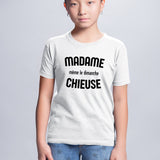 T-Shirt Enfant Madame chieuse Blanc
