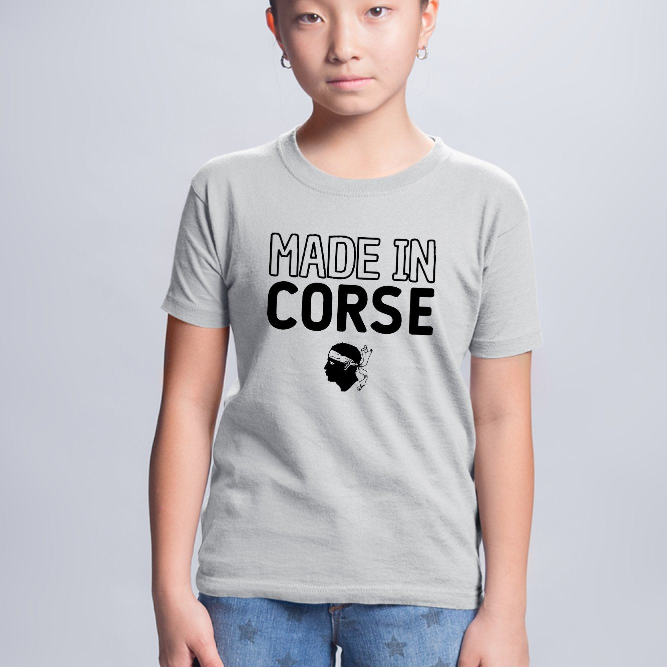 T-Shirt Enfant Made in Corse Gris