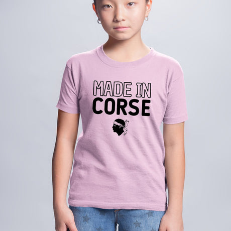 T-Shirt Enfant Made in Corse Rose