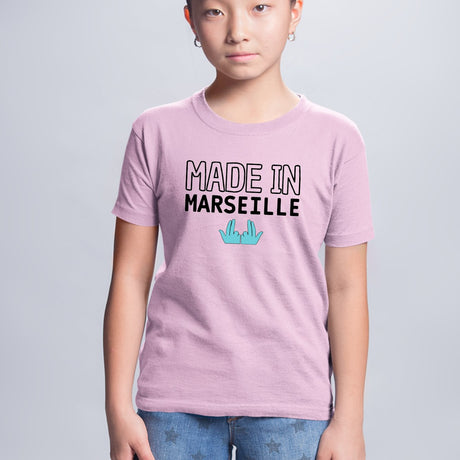 T-Shirt Enfant Made in Marseille Rose