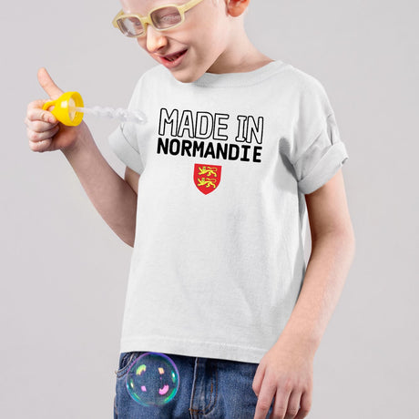 T-Shirt Enfant Made in Normandie Blanc