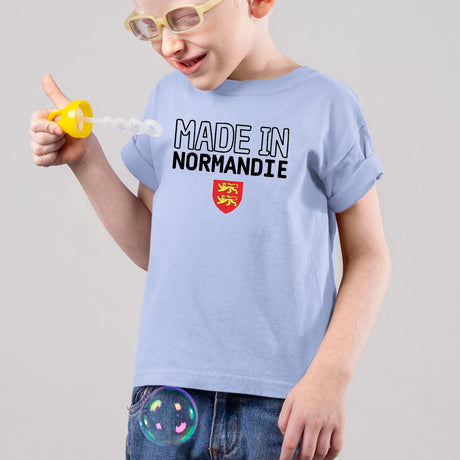 T-Shirt Enfant Made in Normandie Bleu
