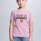T-Shirt Enfant Made in Normandie Rose