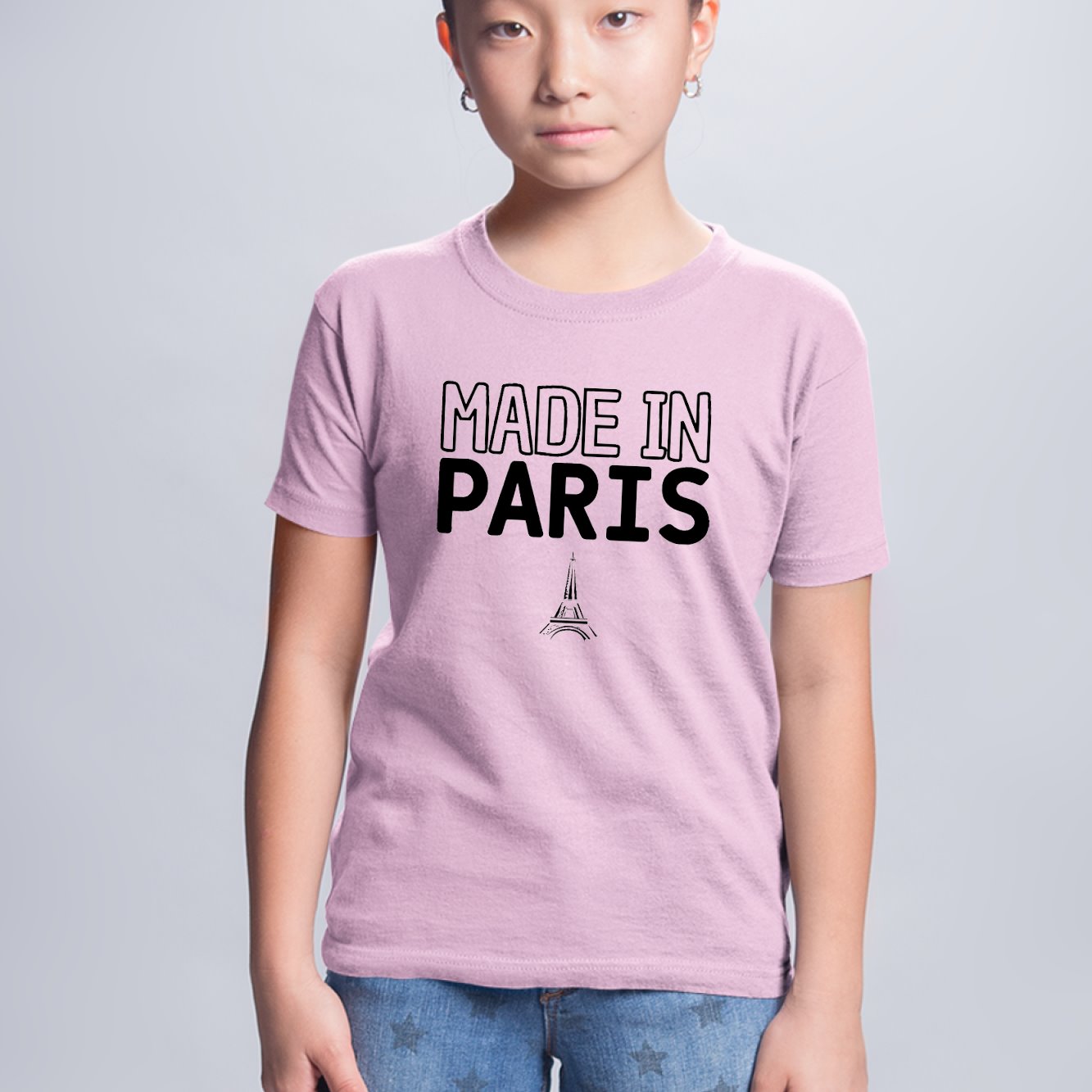 T-Shirt Enfant Made in Paris Rose