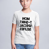 T-Shirt Enfant Mon tee-shirt à selfies Blanc