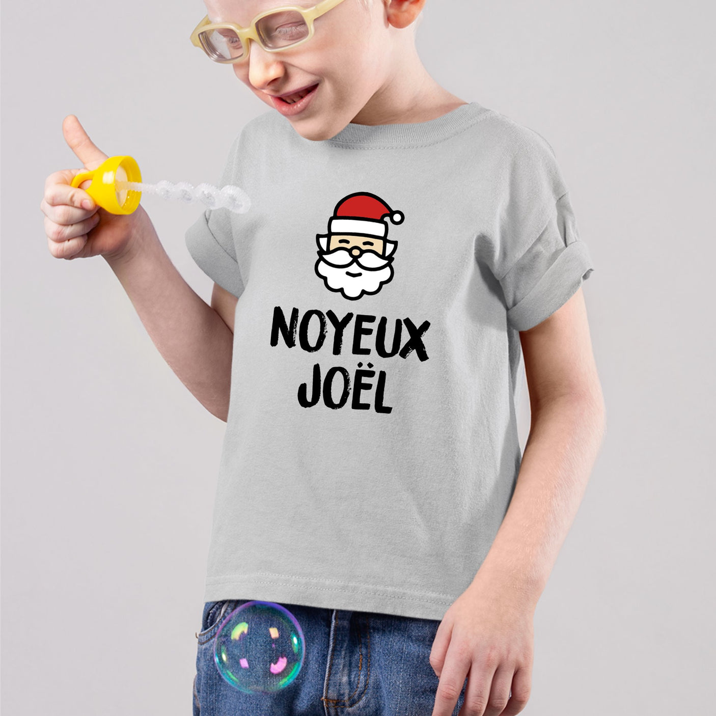 T-Shirt Enfant Noyeux Joël Gris