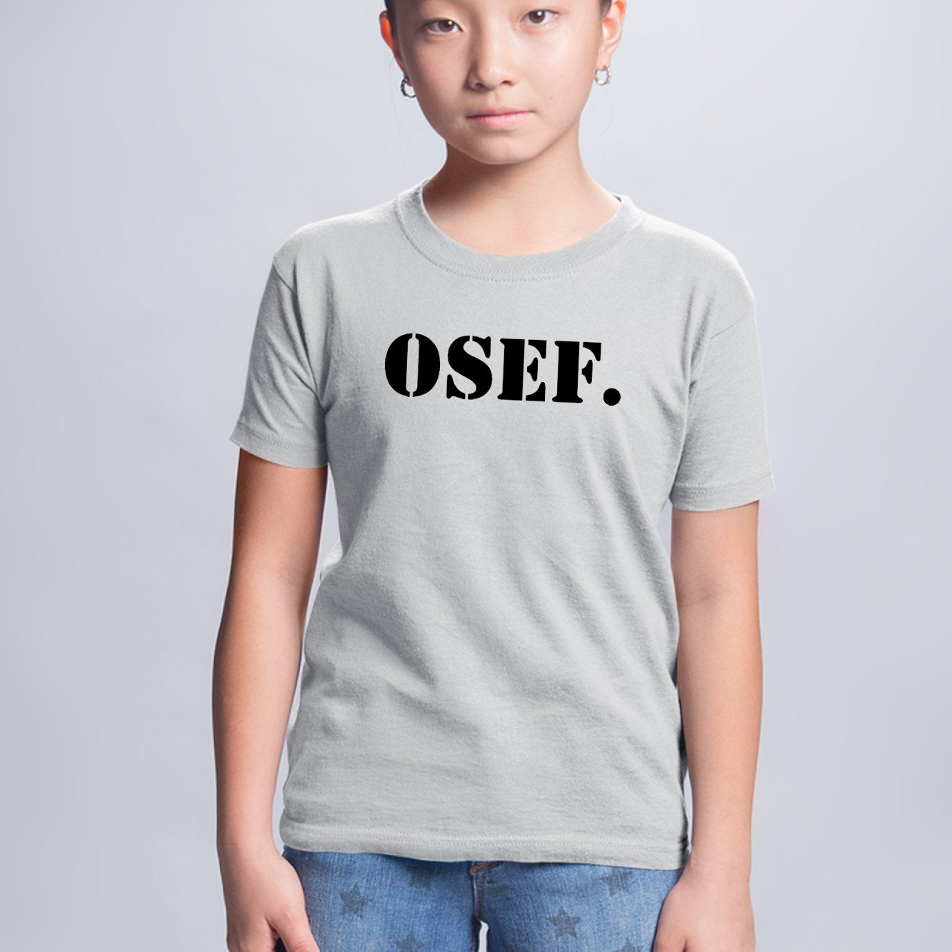 T-Shirt Enfant OSEF On s'en fout Noir