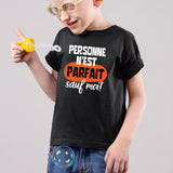 T-Shirt Enfant Personne n'est parfait Noir