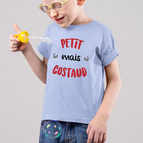 T-Shirt Enfant Petit mais costaud Bleu