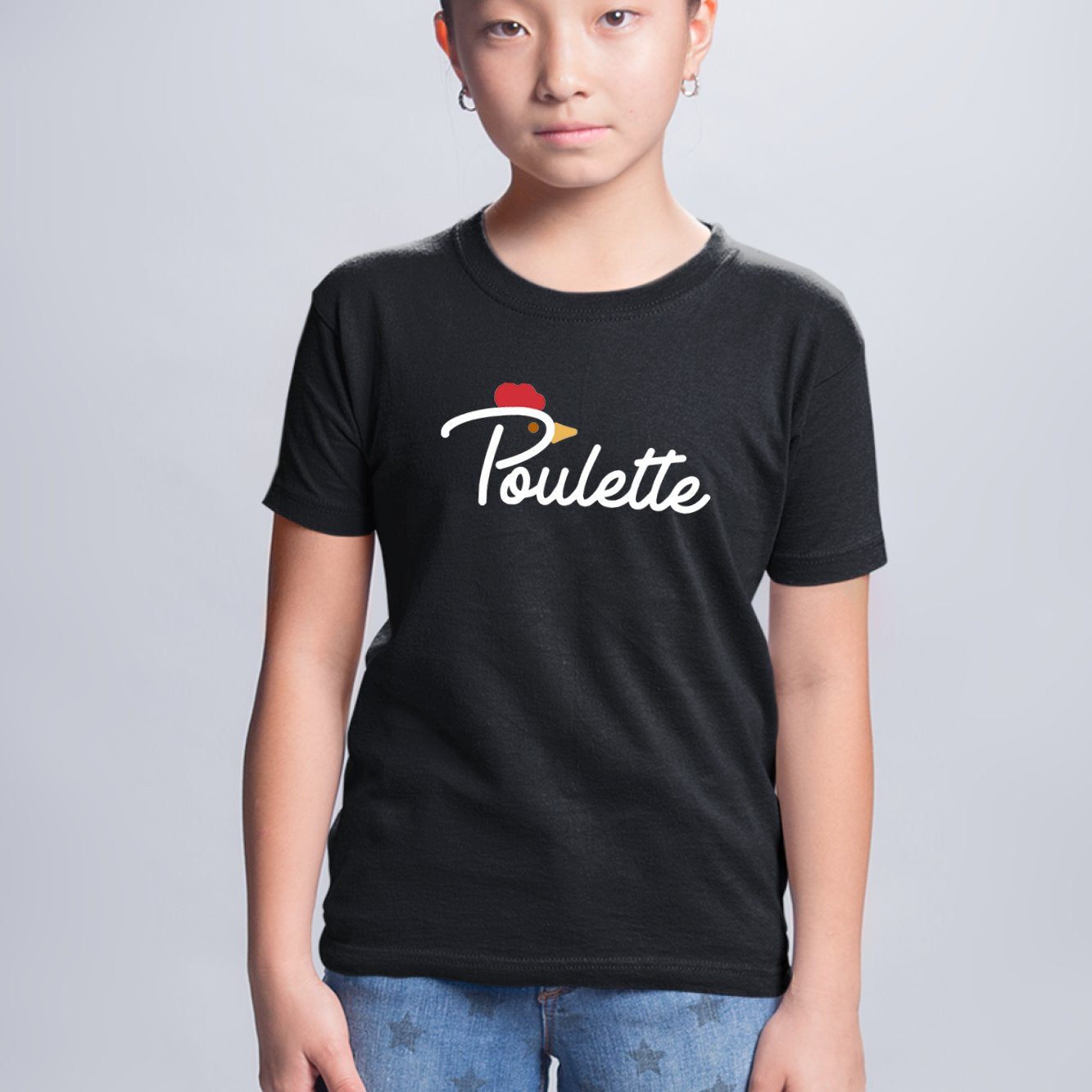 T-Shirt Enfant Poulette Noir