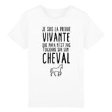 T-Shirt Enfant Preuve que papa n'est pas toujours sur son cheval 