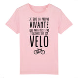 T-Shirt Enfant Preuve que papa n'est pas toujours sur son vélo 