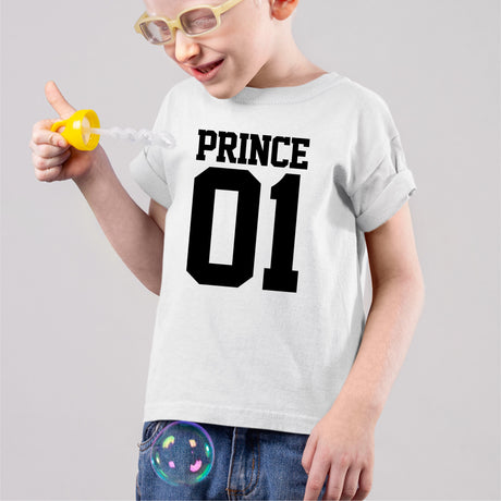 T-Shirt Enfant Prince 01 Blanc