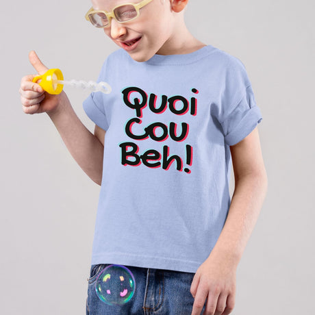 T-Shirt Enfant Quoicoubeh Bleu