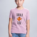 T-Shirt Enfant Rien à fish Rose