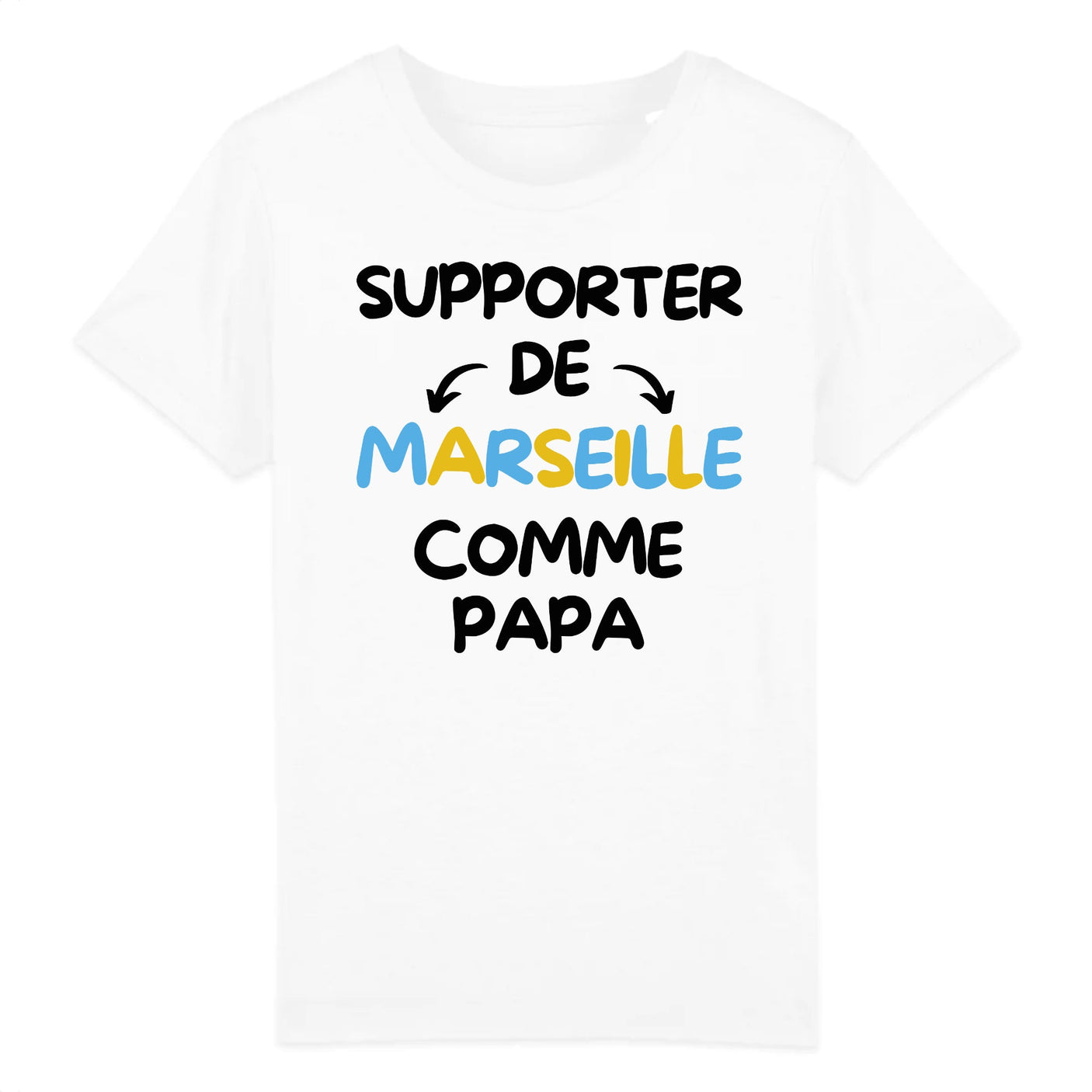 T-Shirt Enfant Supporter de Marseille comme papa 