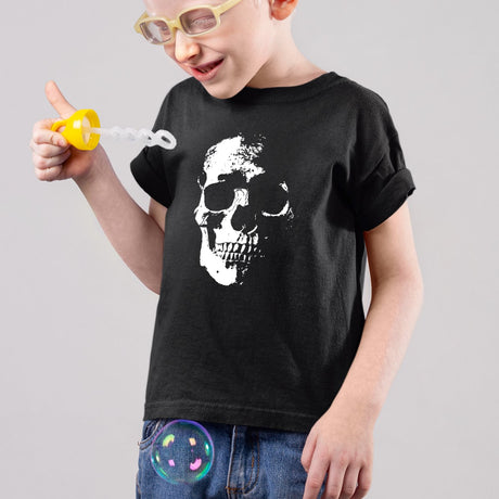 T-Shirt Enfant Tête de mort Noir