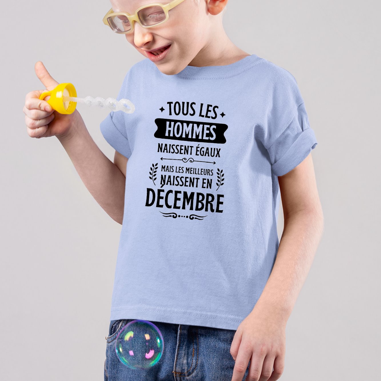 T Shirt Enfant Tous les hommes naissent gaux les meilleurs en