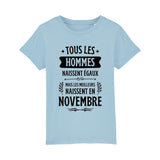T-Shirt Enfant Tous les hommes naissent égaux les meilleurs en novembre 