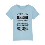 T-Shirt Enfant Tous les hommes naissent égaux les meilleurs en octobre 