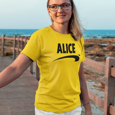 T-Shirt Femme Alice de Nice Jaune