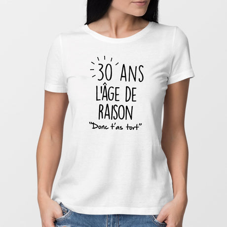 T-Shirt Femme Anniversaire 30 ans Blanc