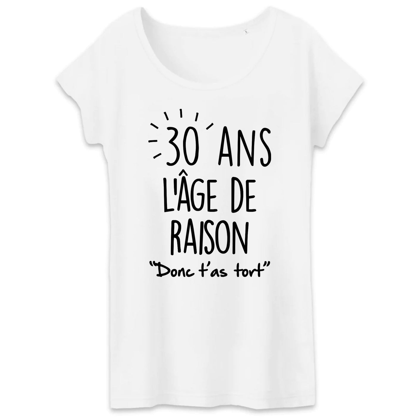 Cadeau anniversaire 40 ans humour âge drôle texte T-shirt Femme