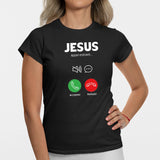 T-Shirt Femme Appel de Jésus Noir