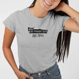 T-Shirt Femme Delorean 88 MPH Gris