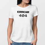 T-Shirt Femme Erreur 404 Blanc