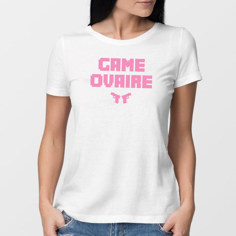 T-Shirt Femme Game ovaire Blanc