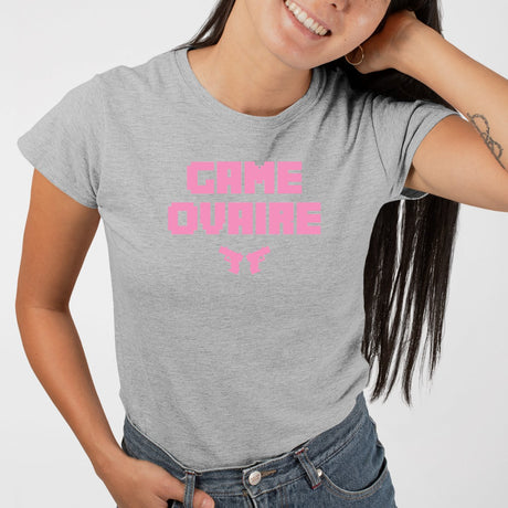 T-Shirt Femme Game ovaire Gris