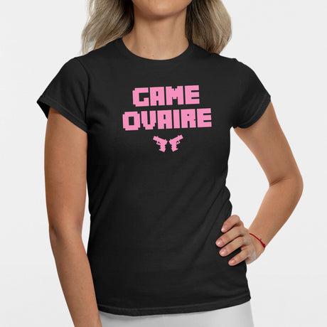 T-Shirt Femme Game ovaire Noir