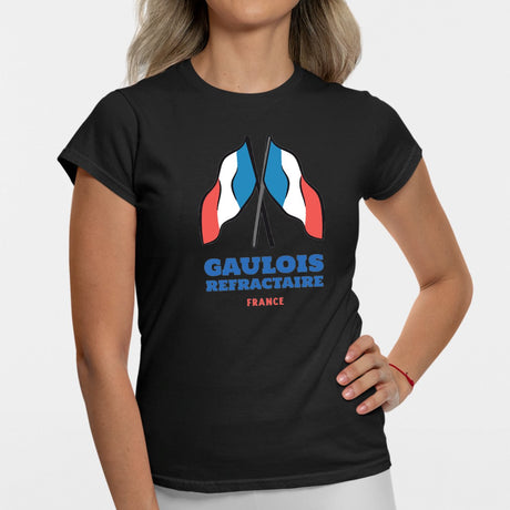 T-Shirt Femme Gaulois réfractaire Noir