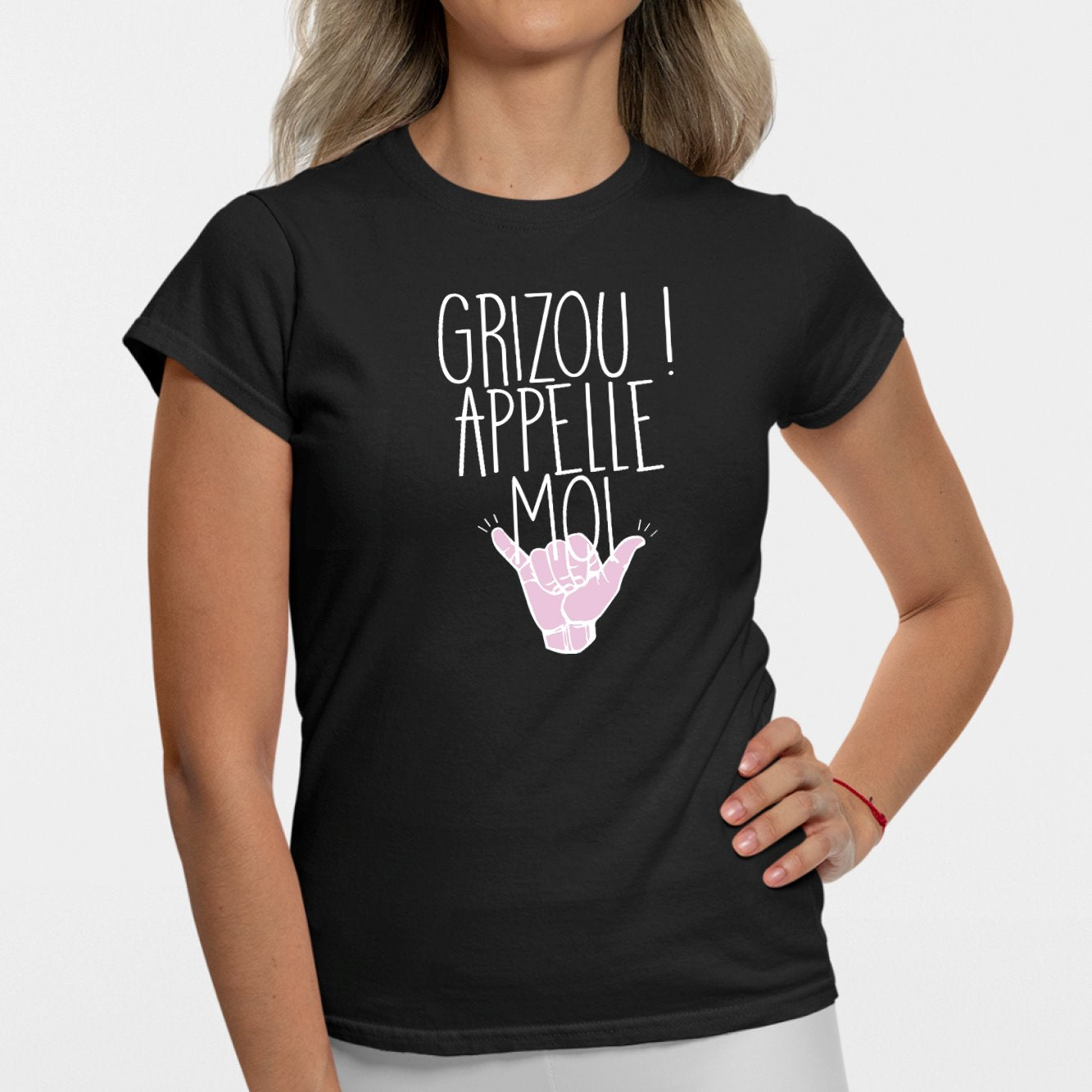 T-Shirt Femme Grizou appelle moi Noir