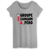 T-Shirt Femme Groupe sanguin Apéro 