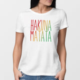T-Shirt Femme Hakuna Matata Blanc